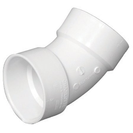 Charlotte Pipe And Foundry Charlotte Pipe Schedule 40 6 in. Hub X 6 in. D Hub PVC 45 Degree Elbow 1 pk PVC00321 1600